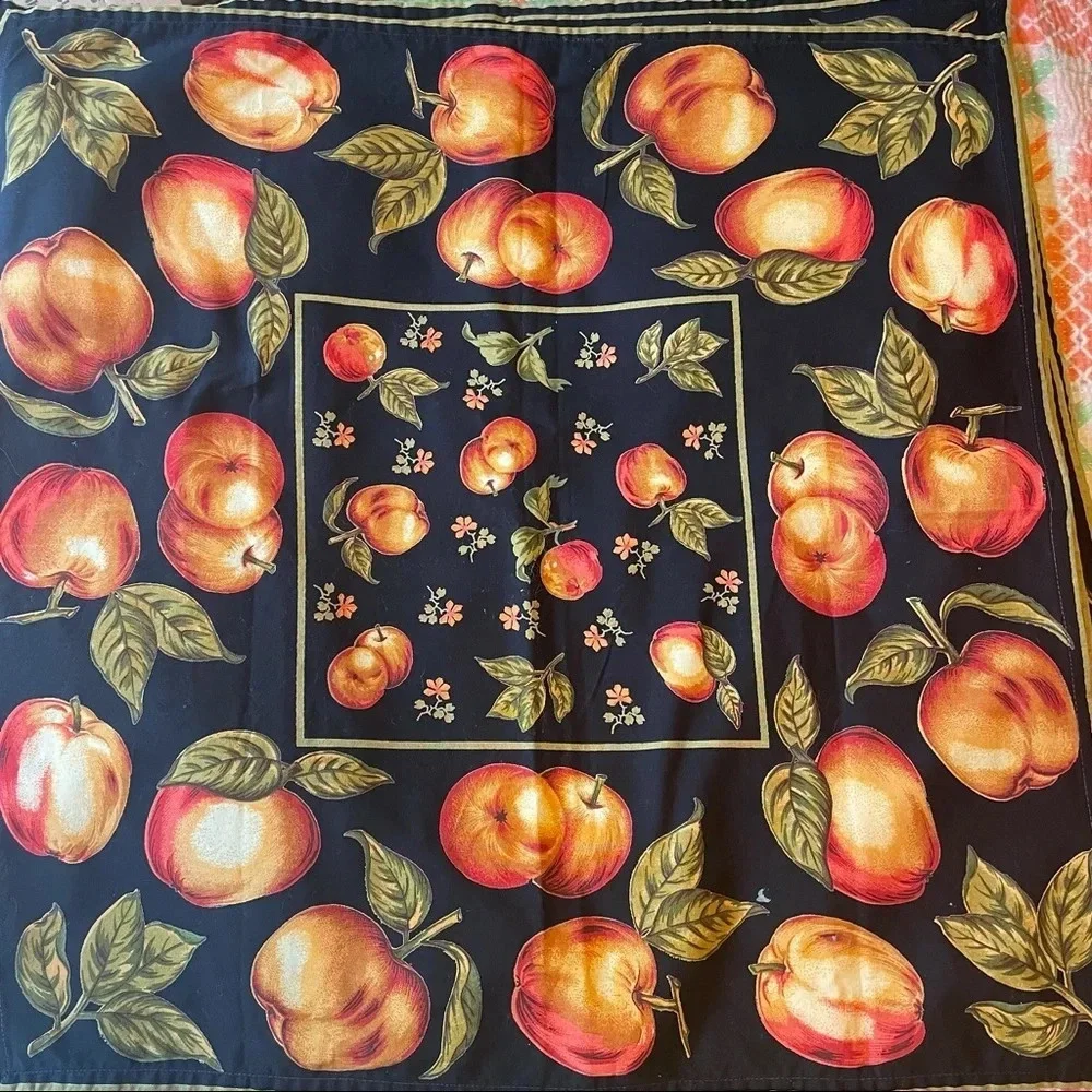 8 new large napkins. 23 inch apples harvest